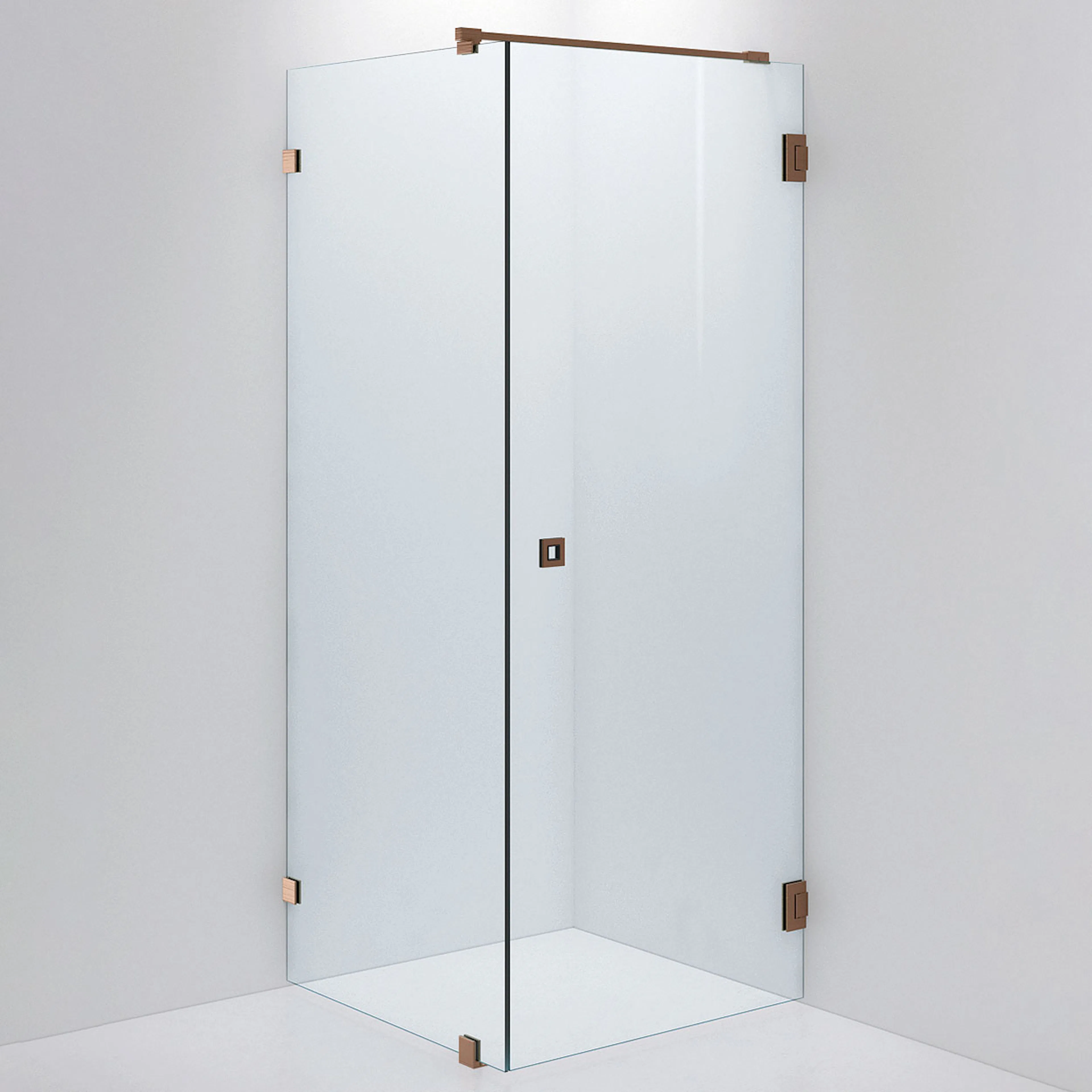 Duschvägg ARC 13 Original,Clear, Brushed Bronze,Dörr 800(A), 800x800 mm, Borstad Brons