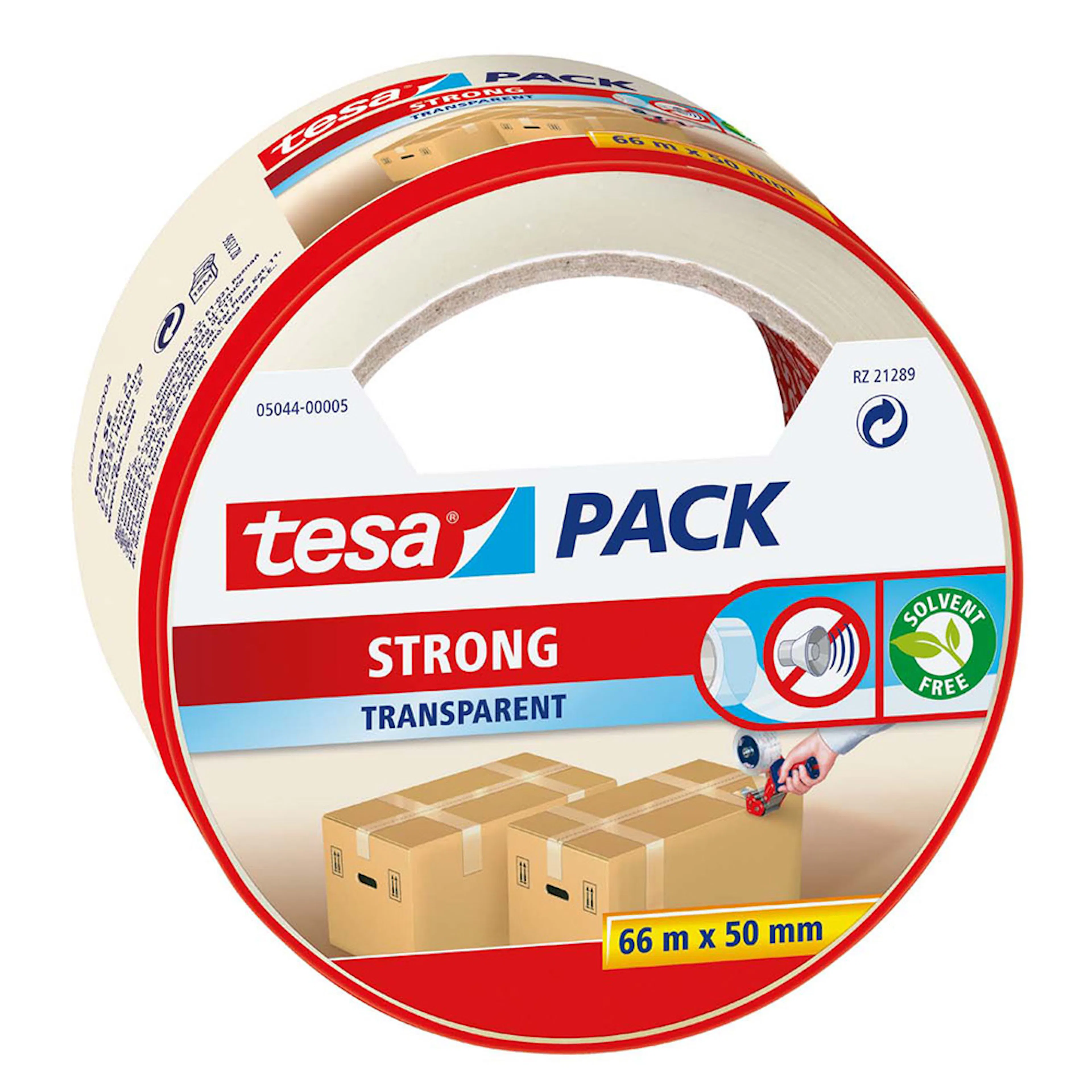 Pakningstape Tesa 50 mm 66 m Gjennomsiktig 5044