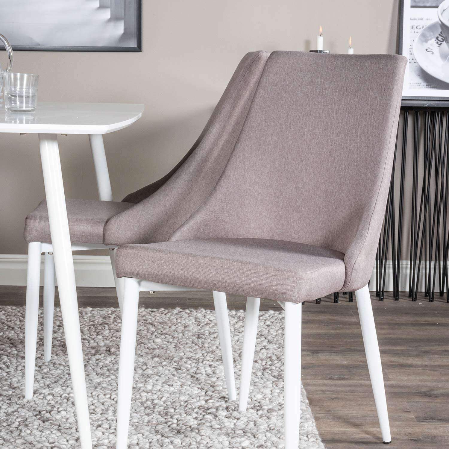 Spisegruppe Venture Home Pobbie med 4 Laura Stoler Polyester