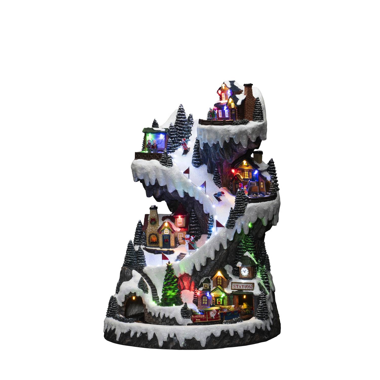 Juleby Gnosjö Konstsmide B/O Mekanisk LED Skibakke