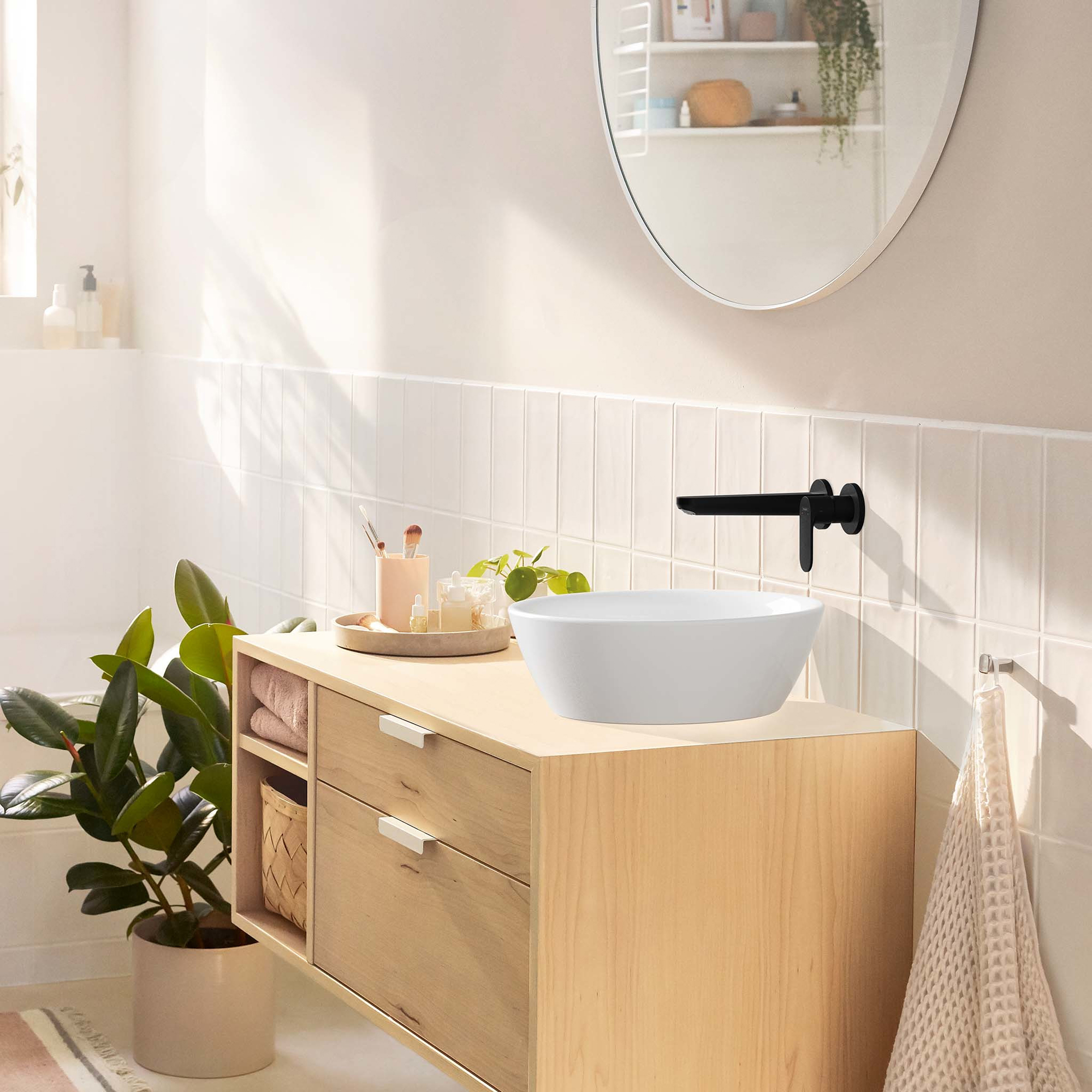 Servantbatteri Hansgrohe Rebris S 1-greps for Innbygging i Vegg med 20 cm Tut