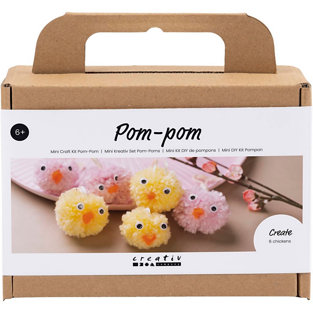 Hobbysett Creative Company Mini DIY Kit Pompon Kyllinger
