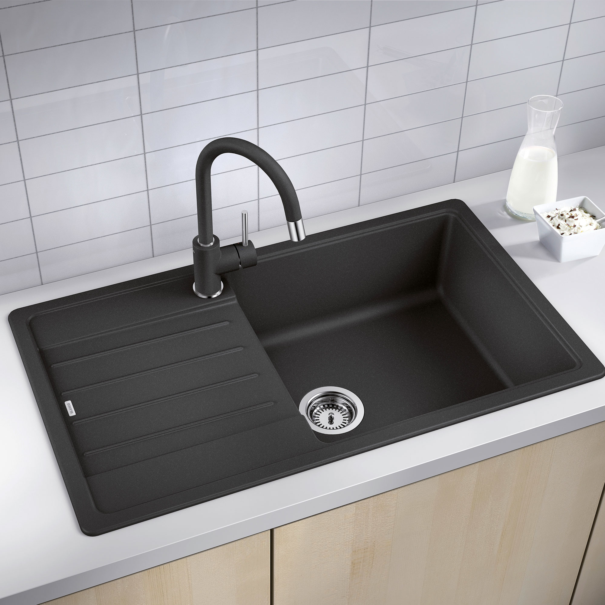 Köksblandare Blanco Mida-S Silgranit-look Antracit Antrasitt