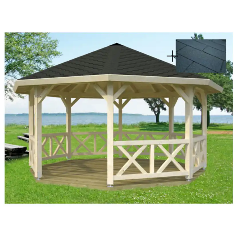 Paviljong Palmako Betty 18,0 m2 med Takshingel