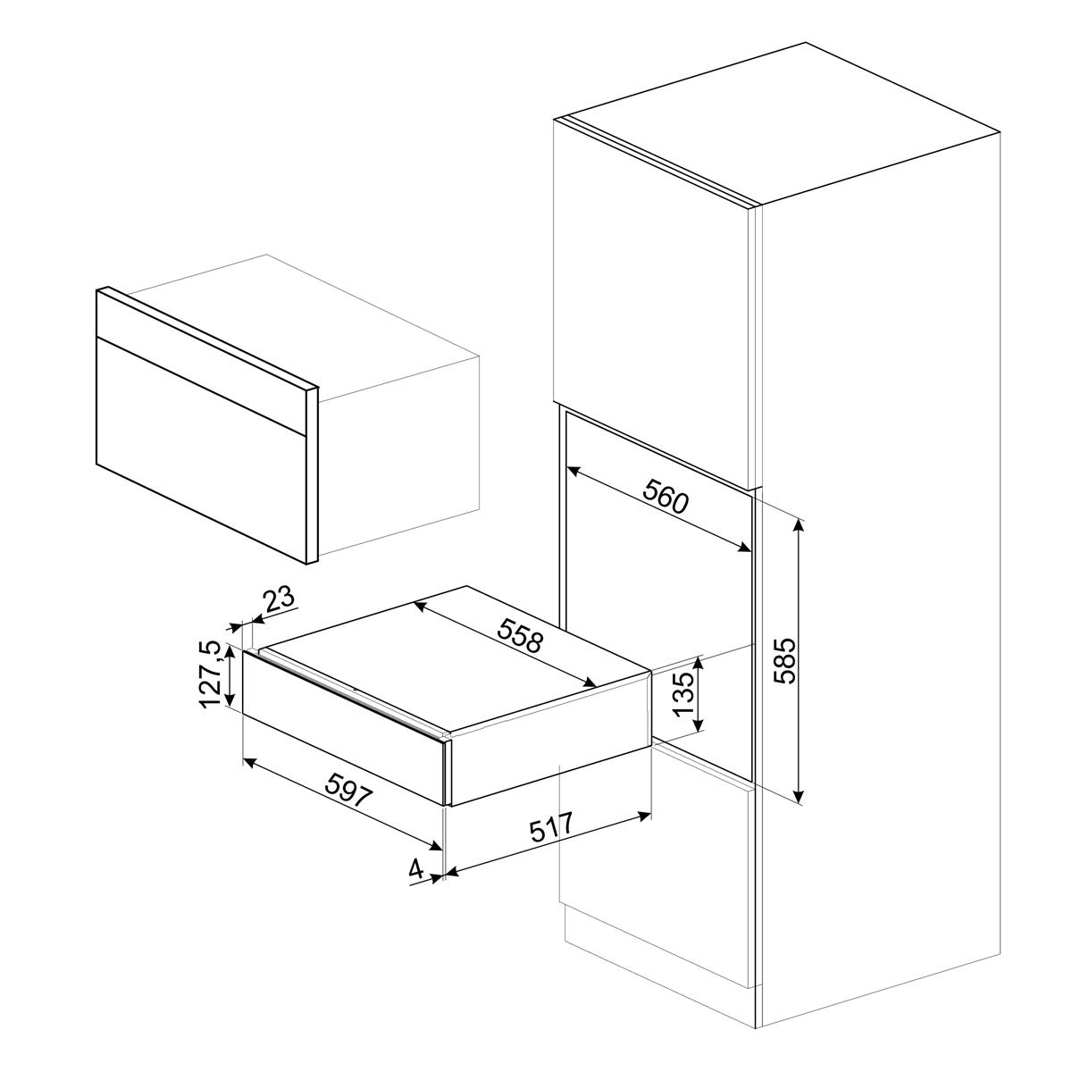 Innbyggingsboks Smeg Classic CPS315X Oppbevaring Sommelierkit
