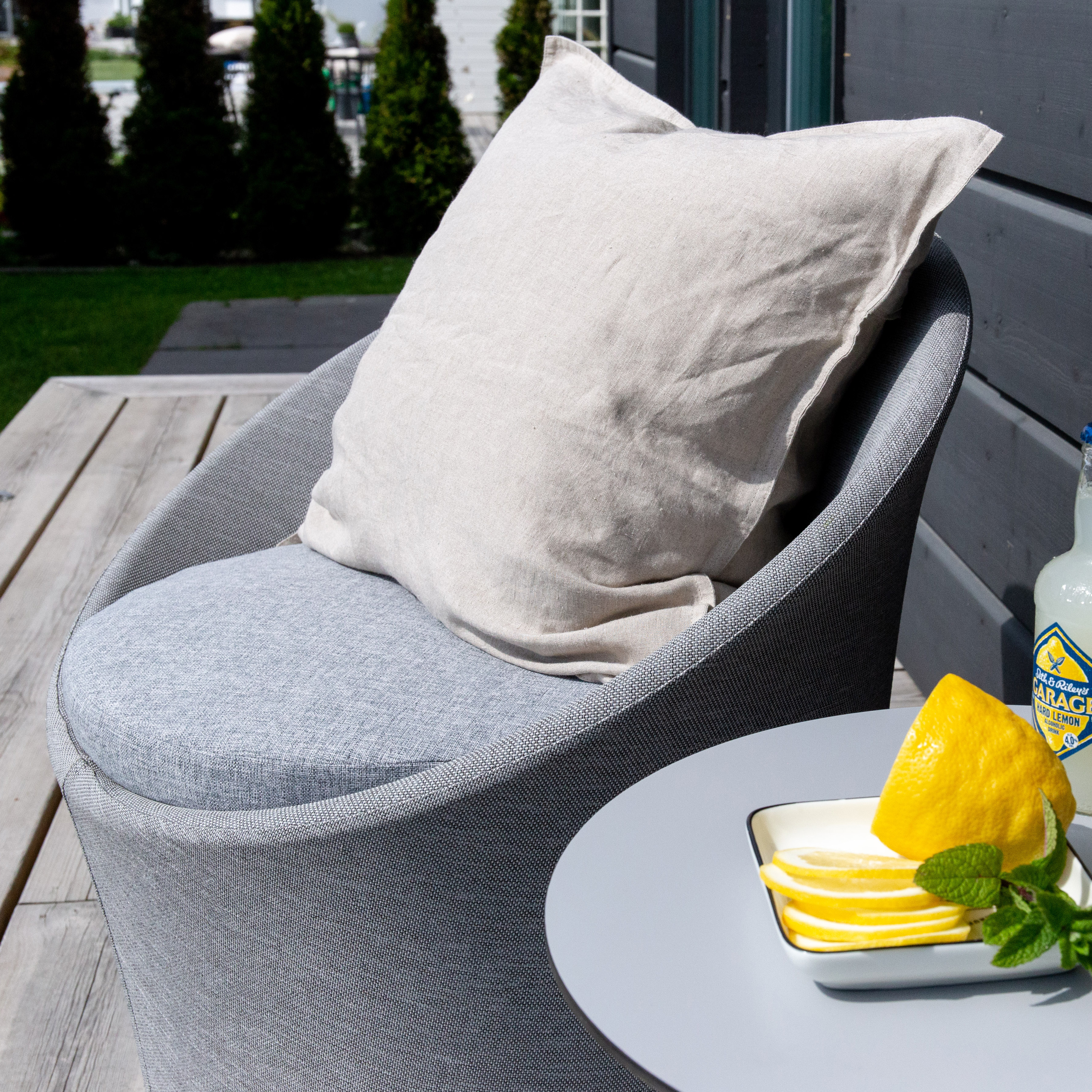 Spoga, Lounge Set, White, Grey Loungesett Venture Home Spoga