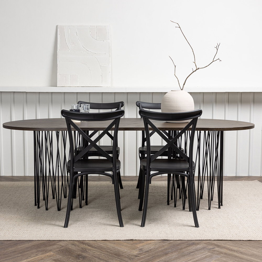 Spisegruppe furniture/fashion Stone med 4 Crosett Stoler