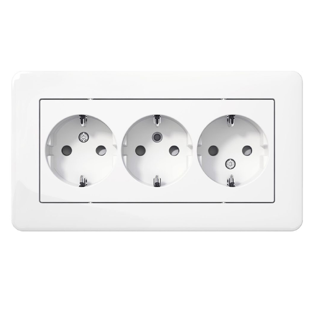 Stikkontakt Schneider Electric Exxact Primo 3-Veis