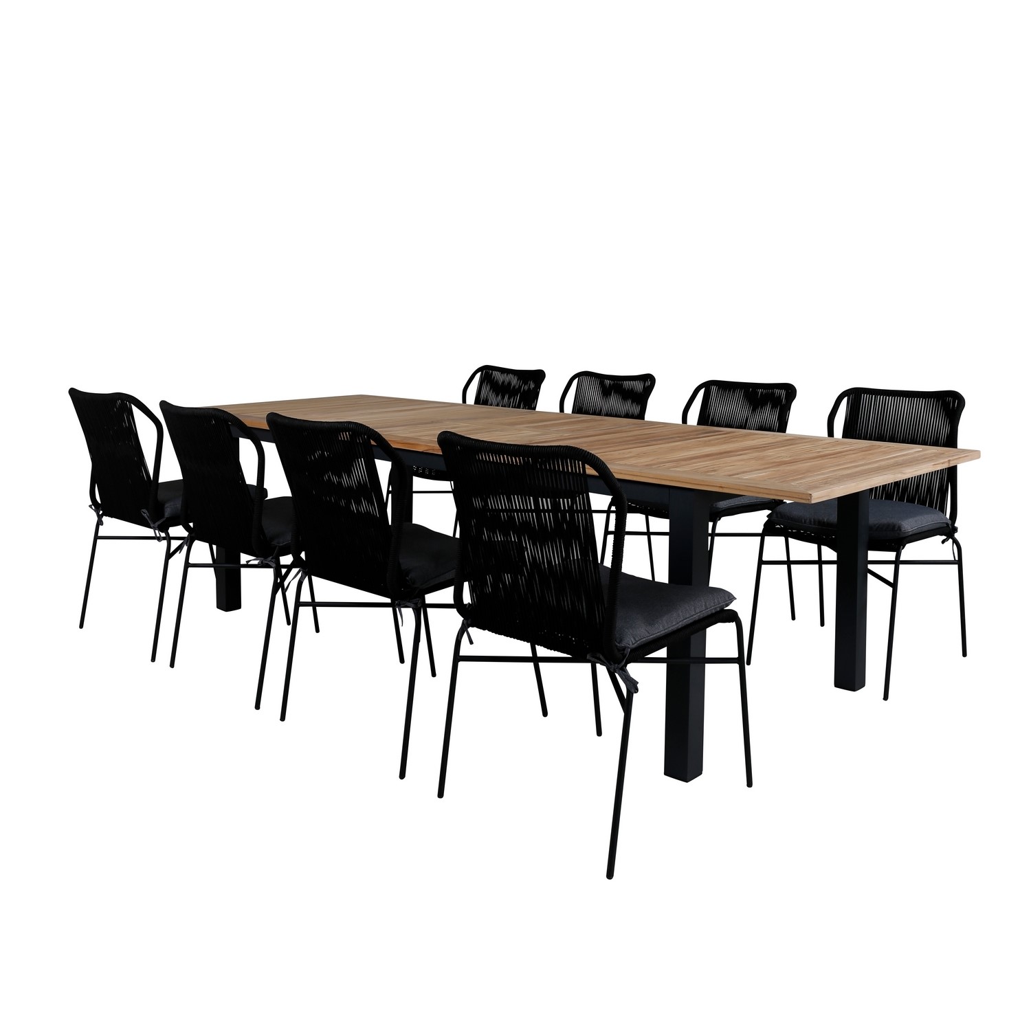 Spisegruppe Venture Home Perla med 8 Jefferson Stablebare Spisestoler