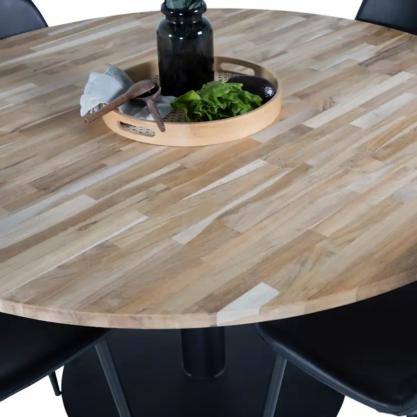 Spisegruppe Venture Home Cornelia med 4 Pobbie Stoler