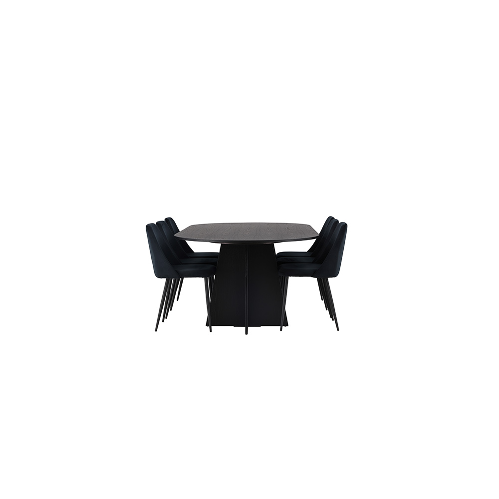 Spisegruppe Venture Home Bootcut med 6 stk Night Stoler