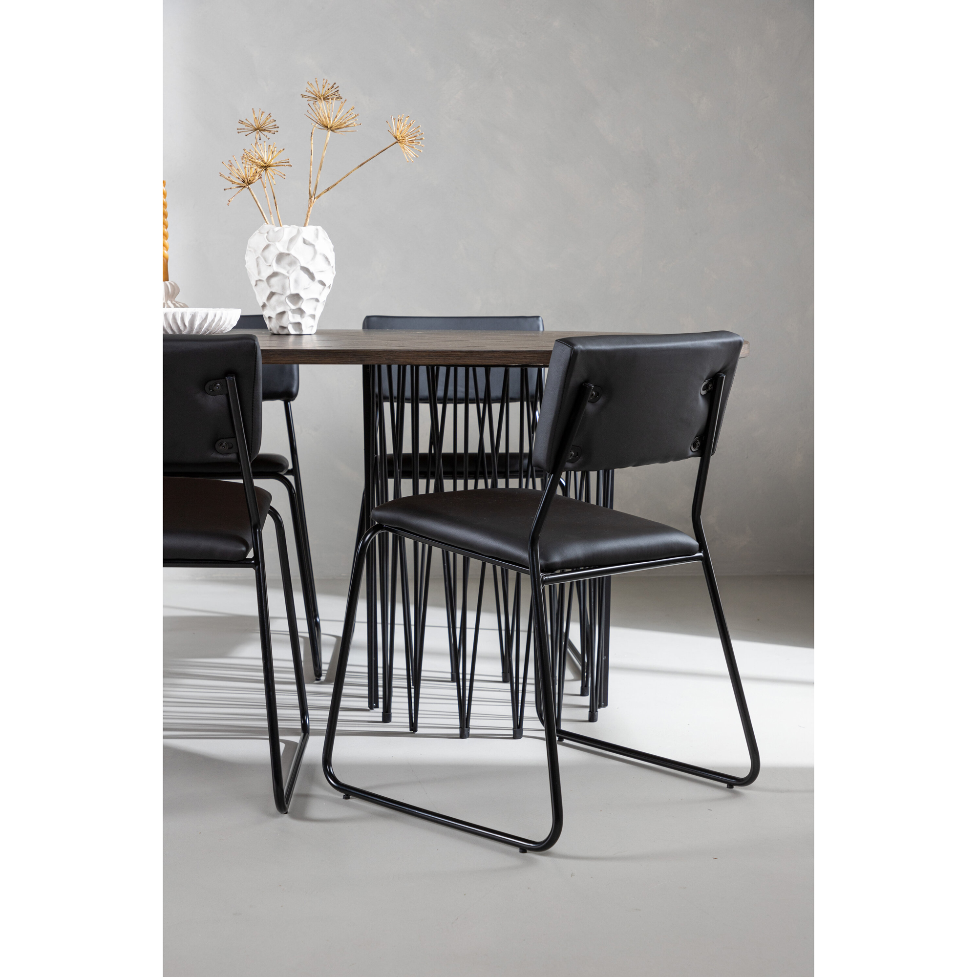 Spisegruppe furniture/fashion Stone med 6 Kenth Stoler