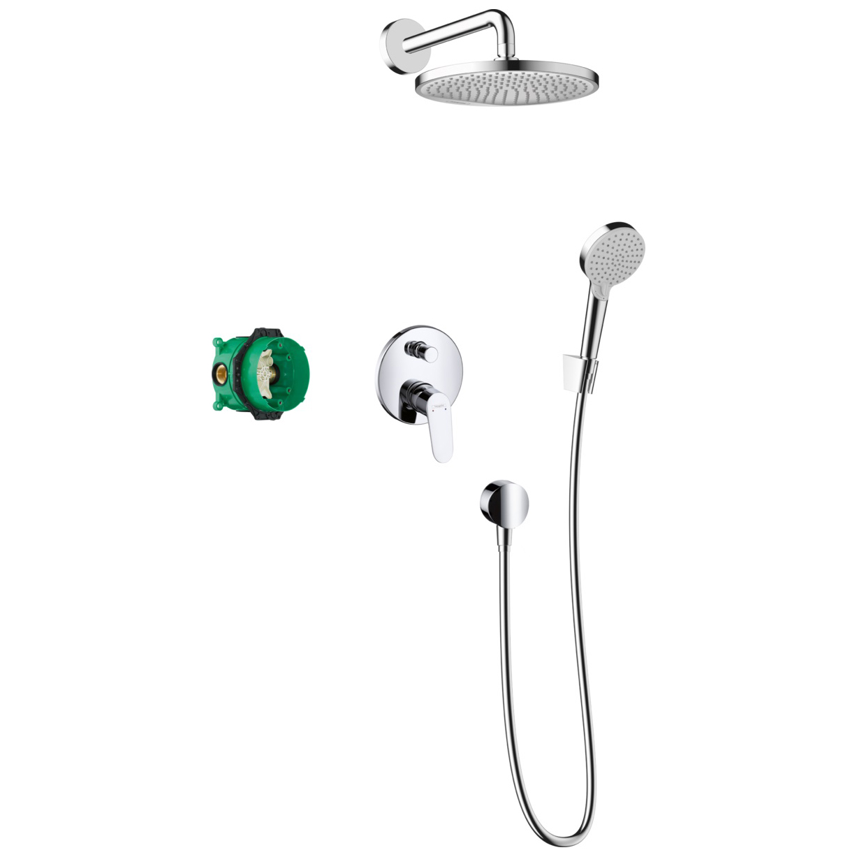 Takduschset Hansgrohe Crometta S 240 f&ouml;r Inbyggnad 1jet