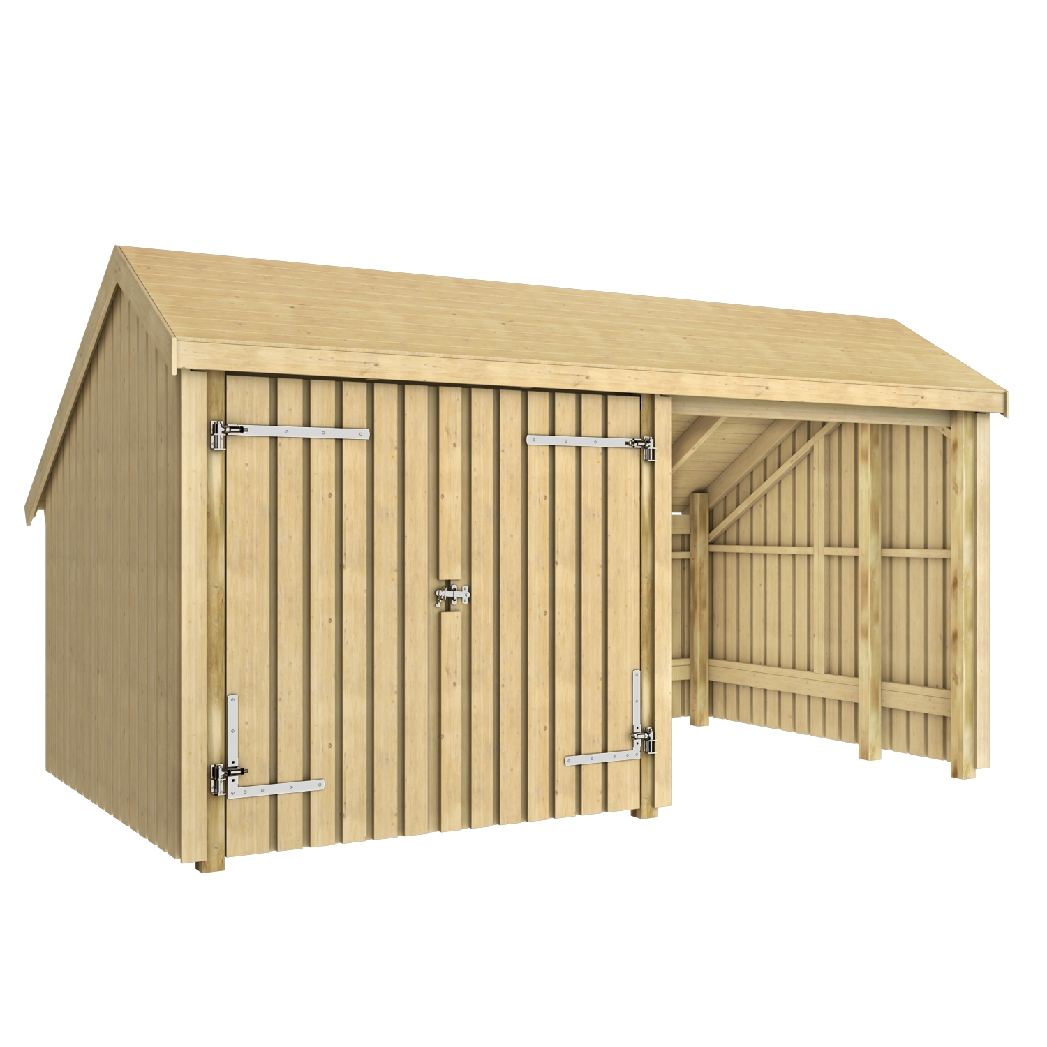 Multibod PLUS 2 Moduler Dobbeltdør Ubehandlet 10,5 m2