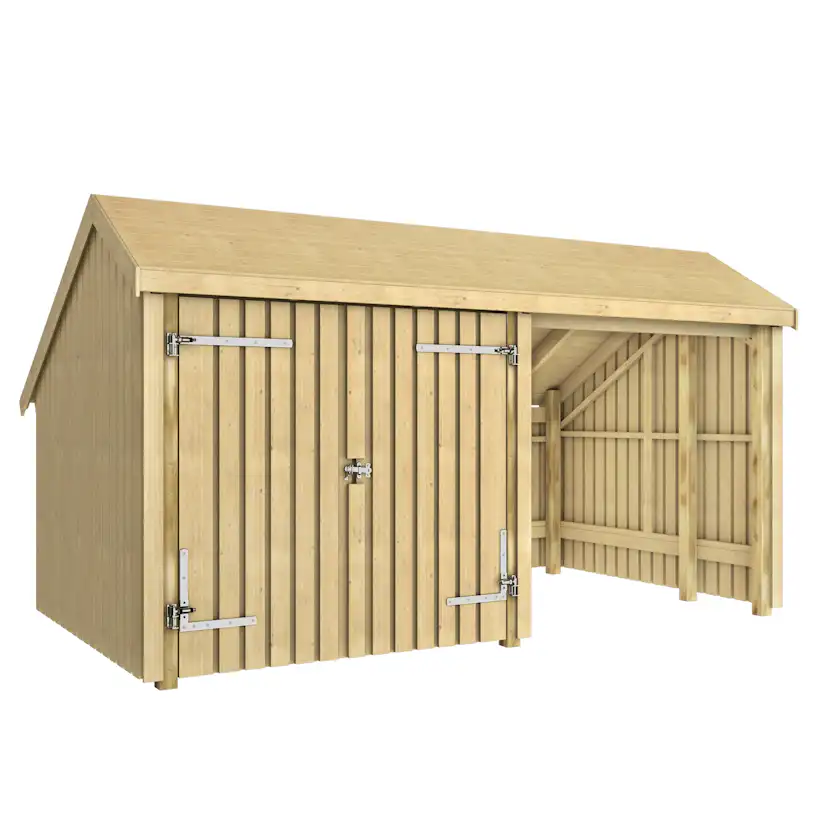 Multibod PLUS 2 Moduler Dobbeltdør Ubehandlet 10,5 m2