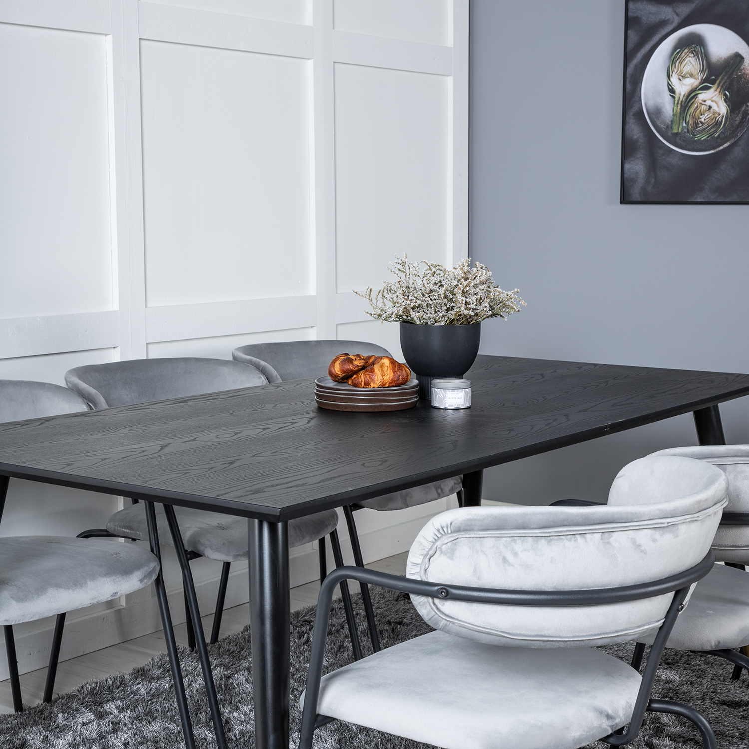 Spisegruppe Venture Home Dipp med 6 Arrow Stoler