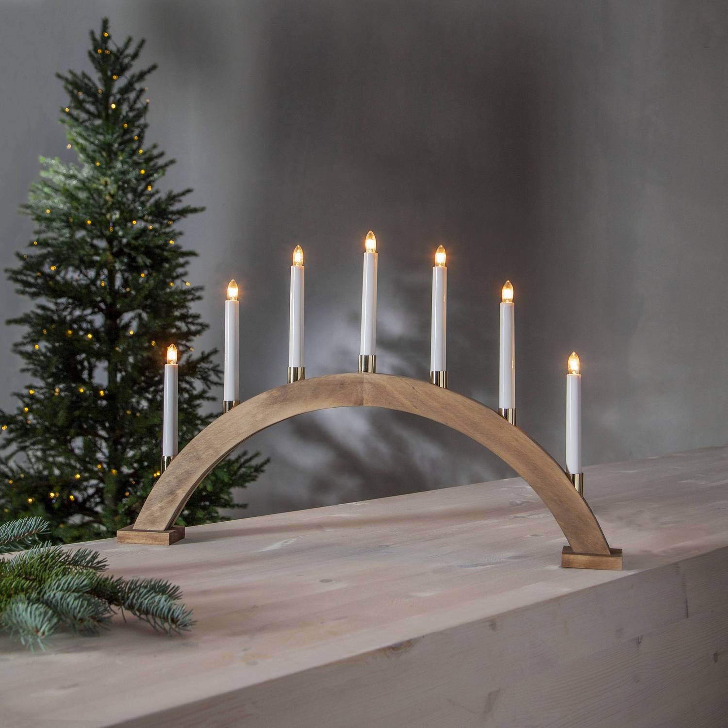 Ljusstake Gillian Brun