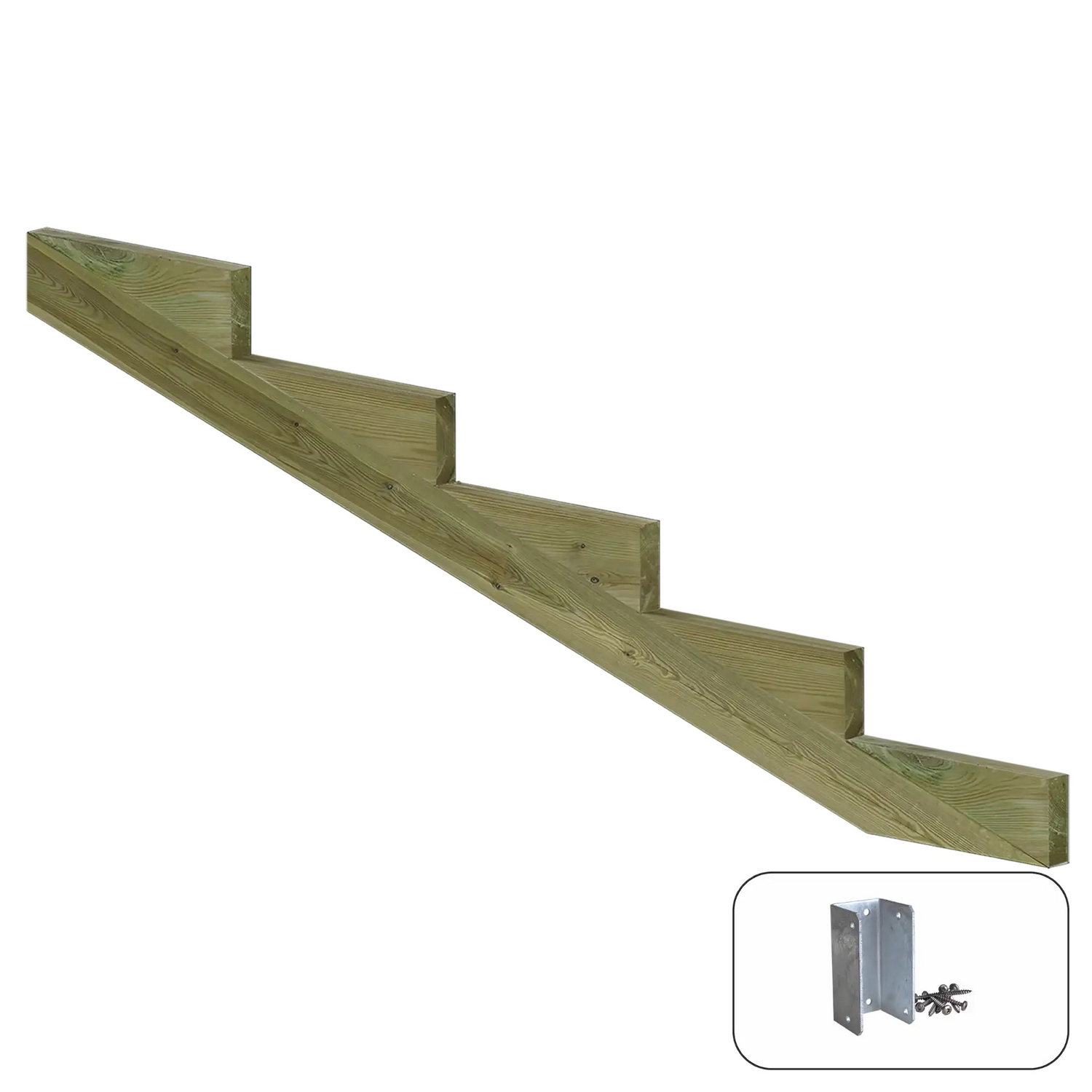 Trappevange PLUS Trinndybde 39 cm med Beslag