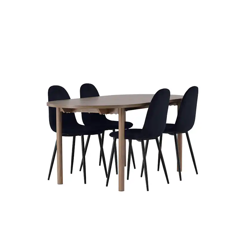 Spisegruppe Venture Home Andy Ø120 cm med 4st Polar Spisestoler