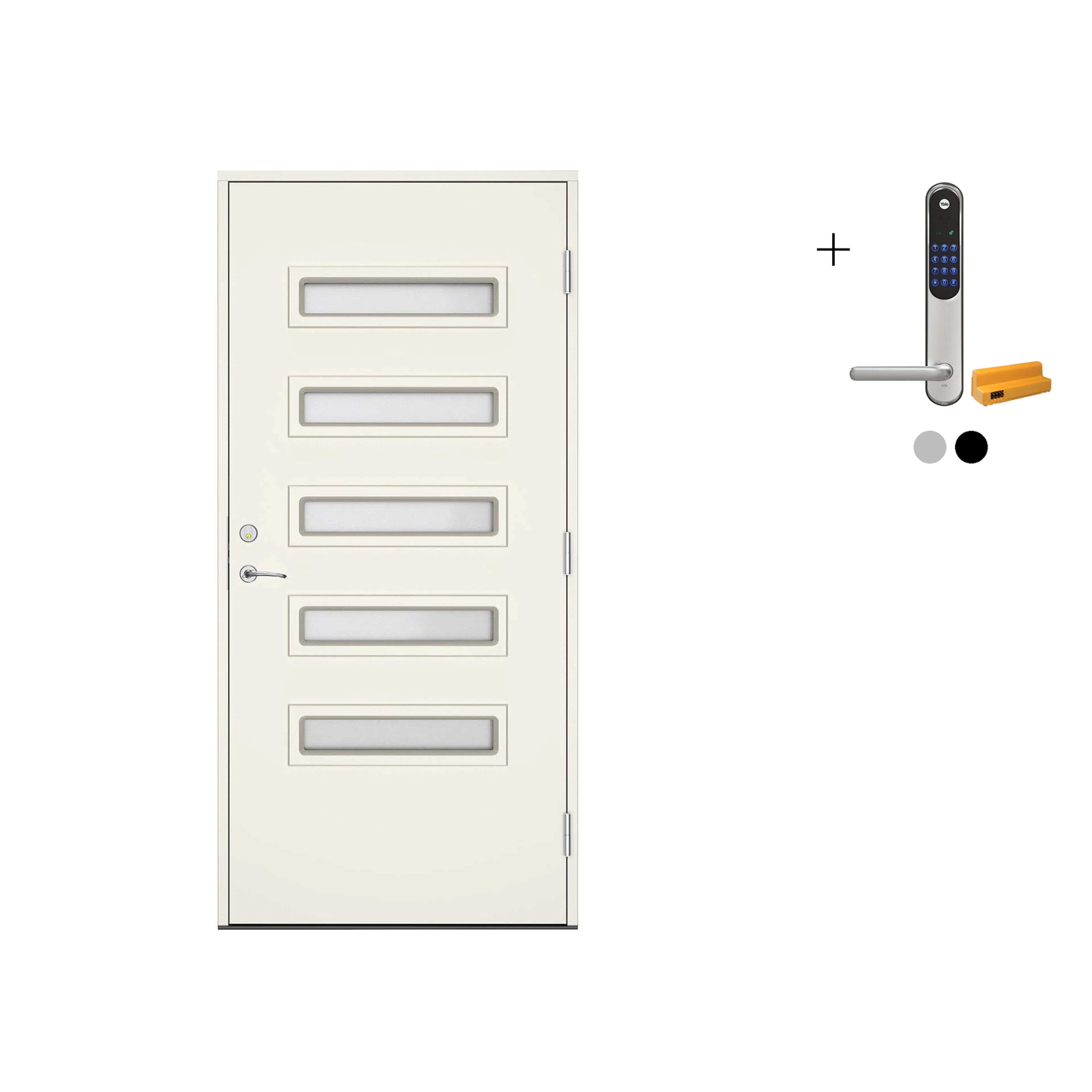 Ytterdør Swedoor Clever-Line+ Hossa med Yale Doorman Classic Home