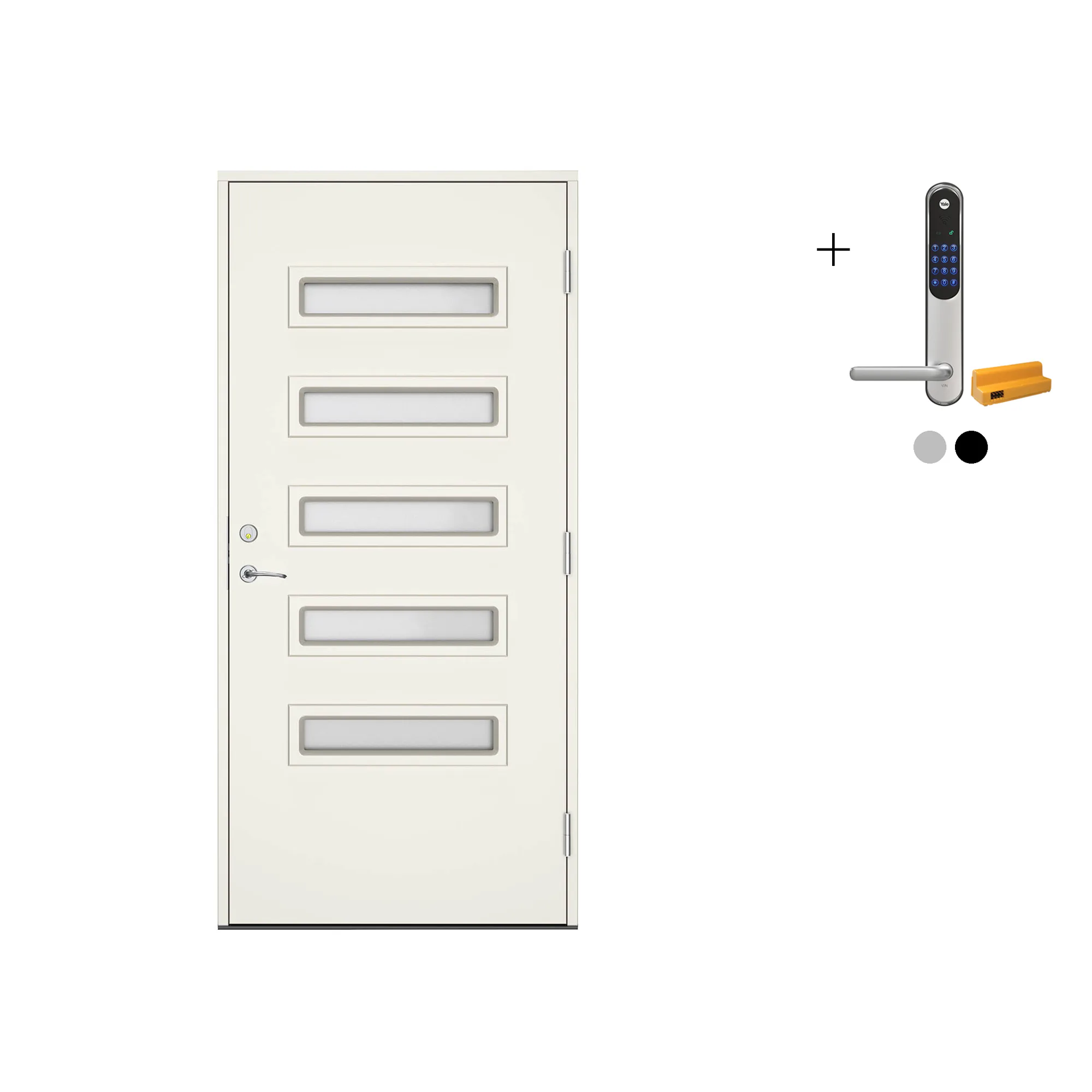 Ytterdør Swedoor Clever-Line+ Hossa med Yale Doorman Classic Home