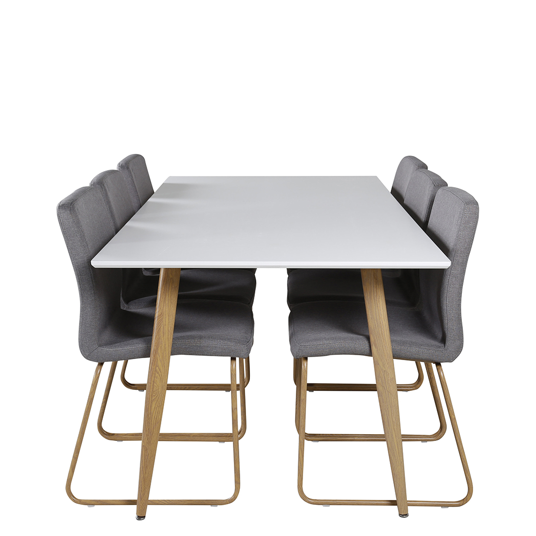 Spisegruppe Venture Home Polar Ø100 cm med 6st Mace Spisestoler