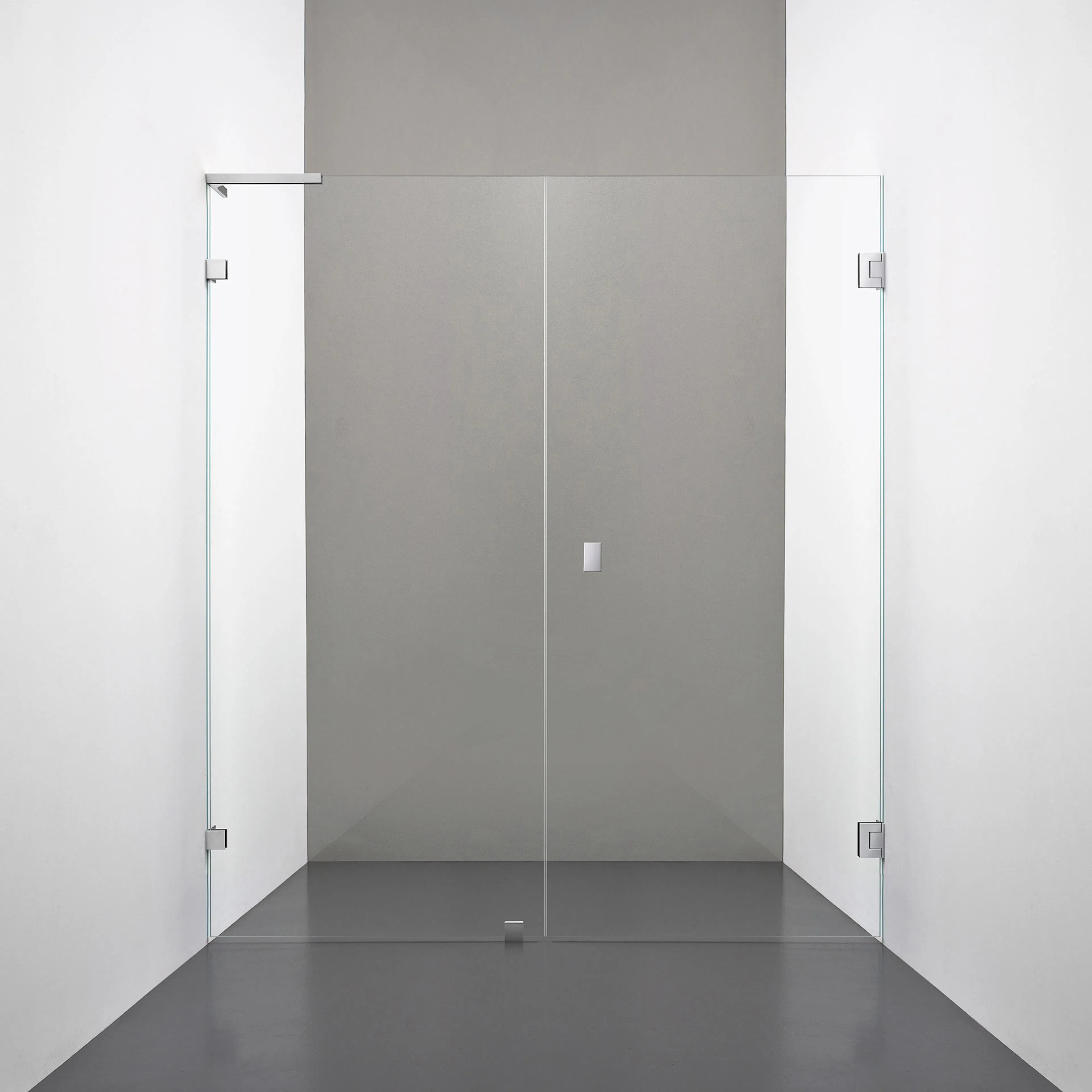 Duschnisch Rooh R4 Dörr+Vägg D700xW700, Klart, Krom, Knob, Vänster