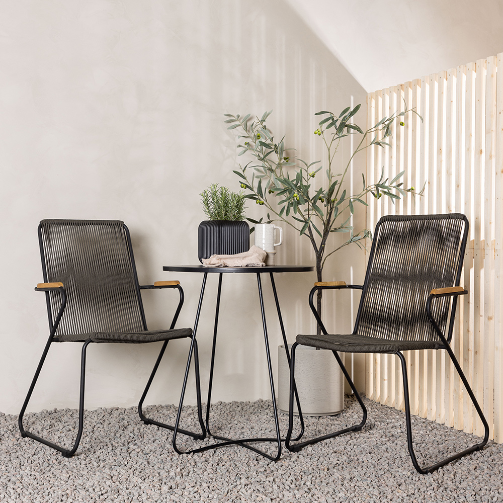 Cafégruppe Venture Home Bacong Bord med 2 Bois Stoler