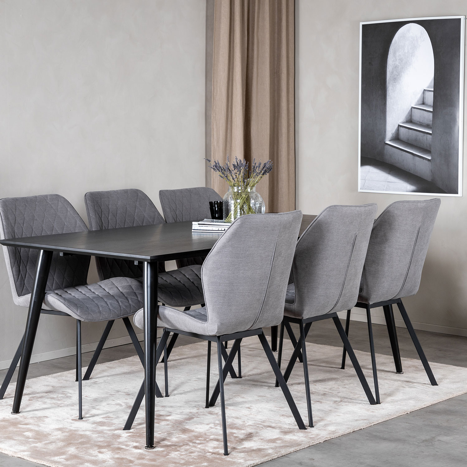 Spisegruppe Venture Home Dipp med 6 Gemma Stoler