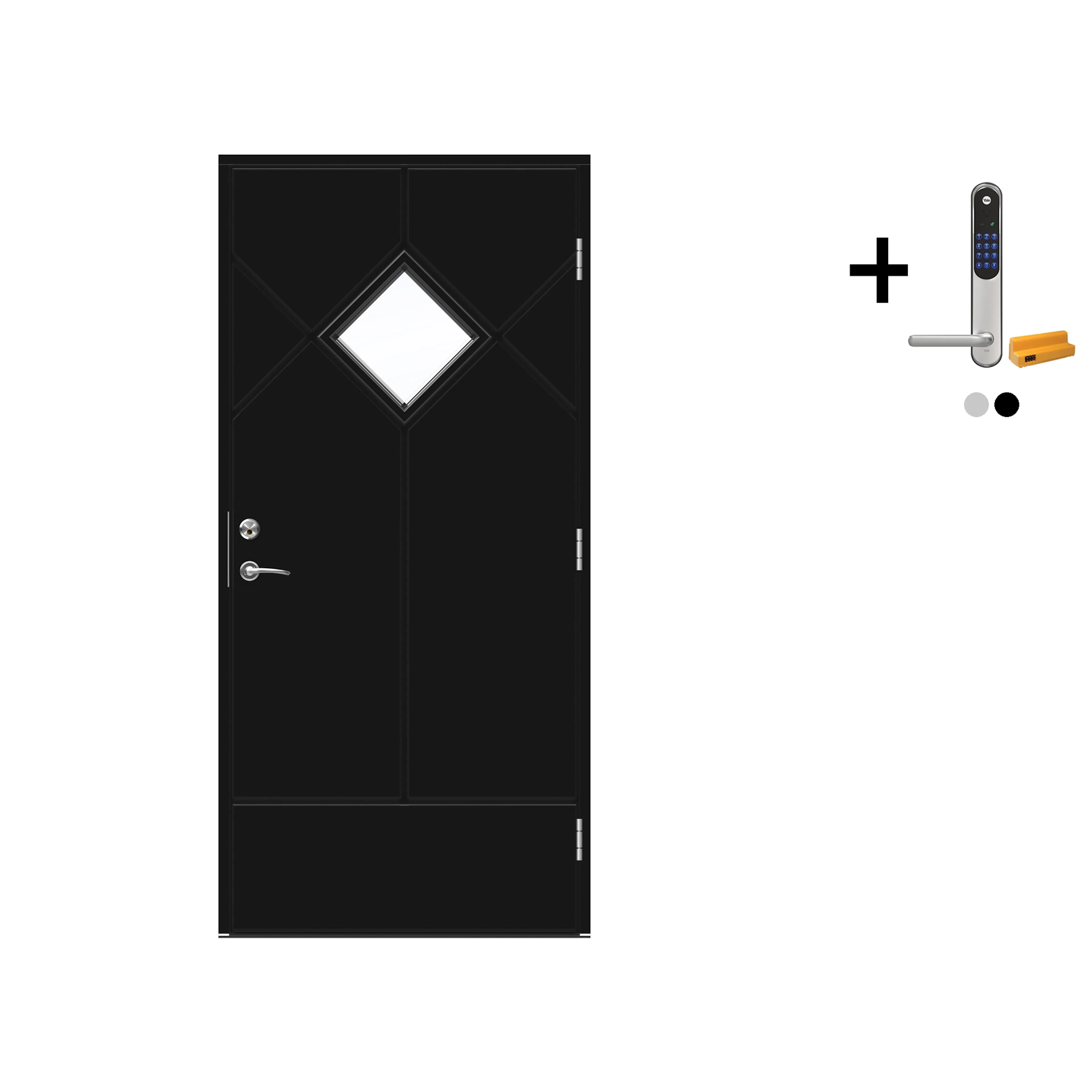 Ytterdør Swedoor Advance-Line Classic Schumann med Yale Doorman Classic Home