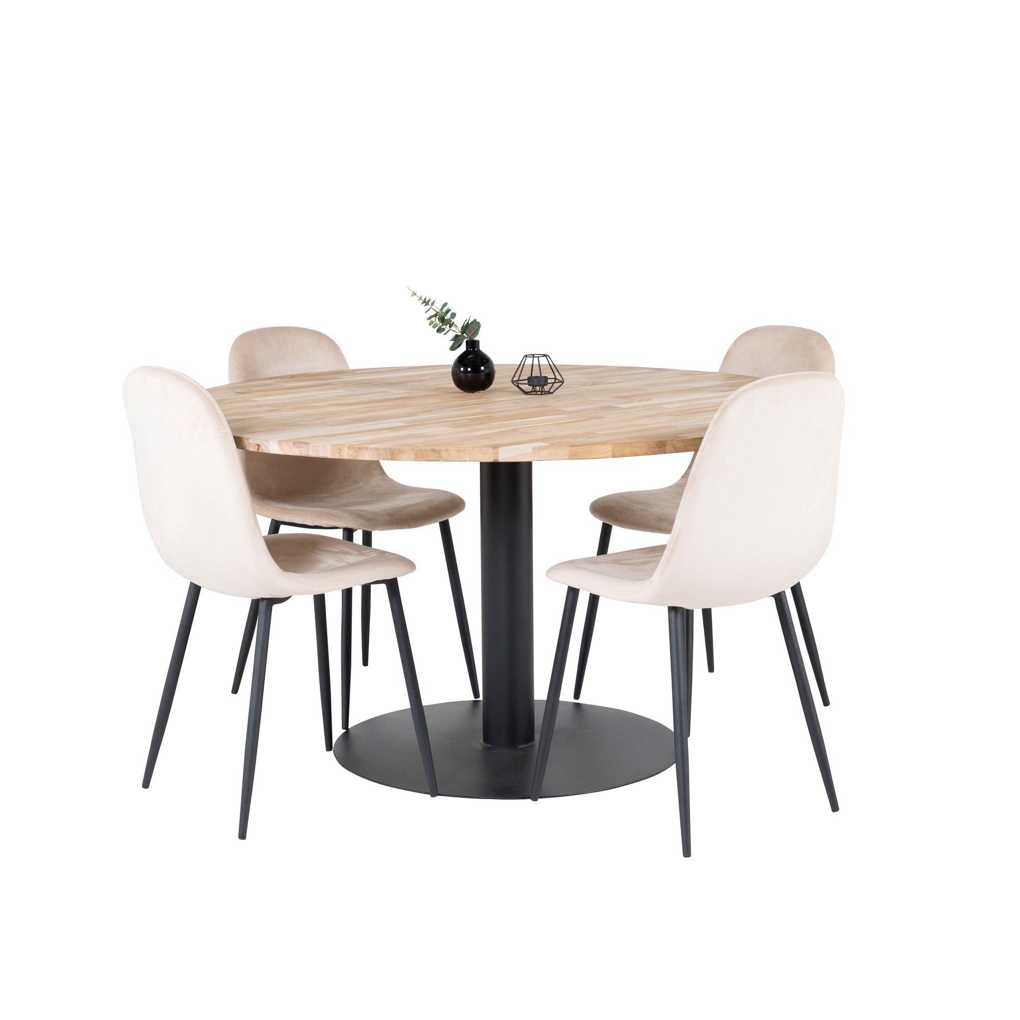 Spisegruppe Venture Home Cornelia med 4 Pobbie Stoler