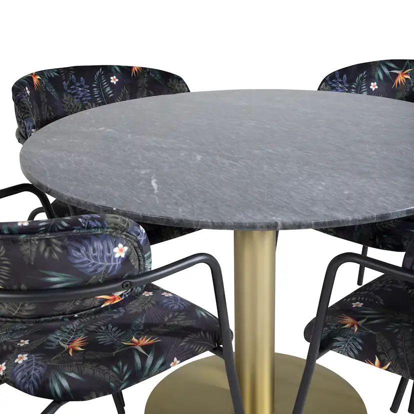 Spisegruppe Venture Home Estelle med 4 Aris Stoler Polyester