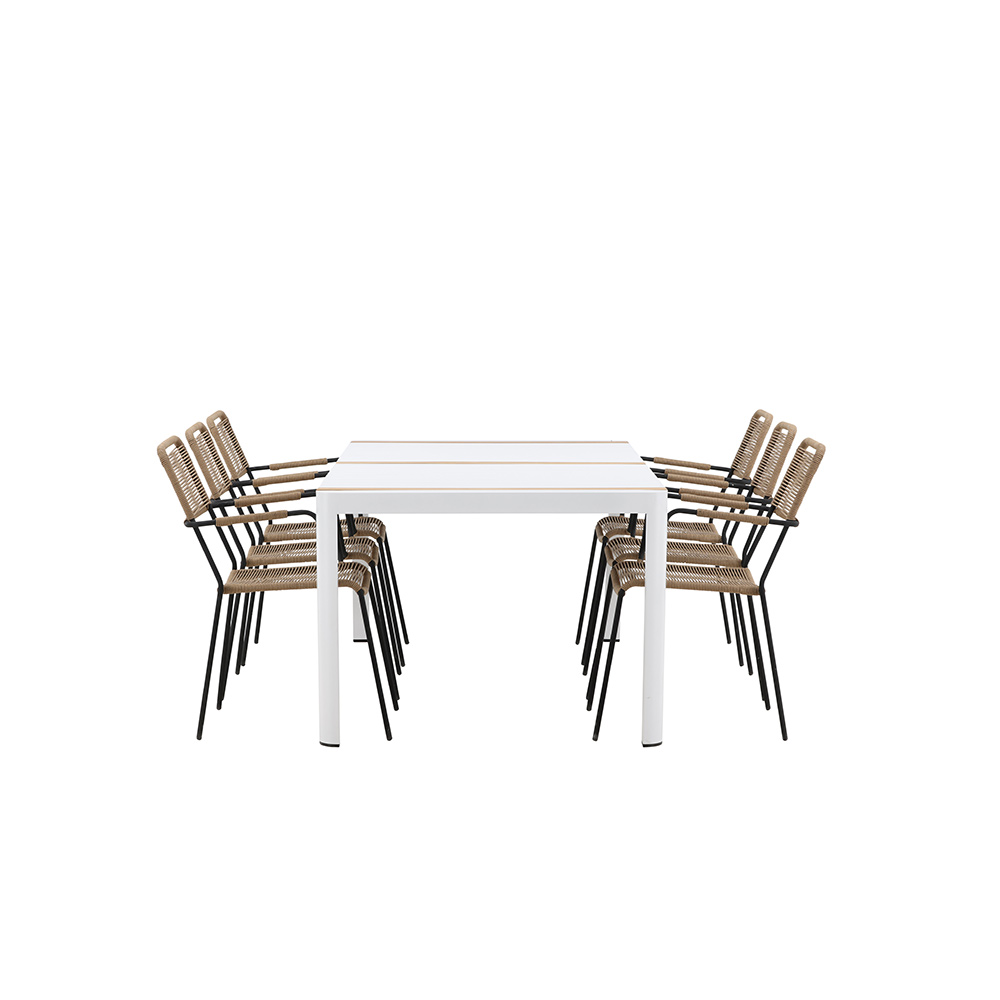 Spisegruppe Venture Home Togo med 6 Lindos Stoler