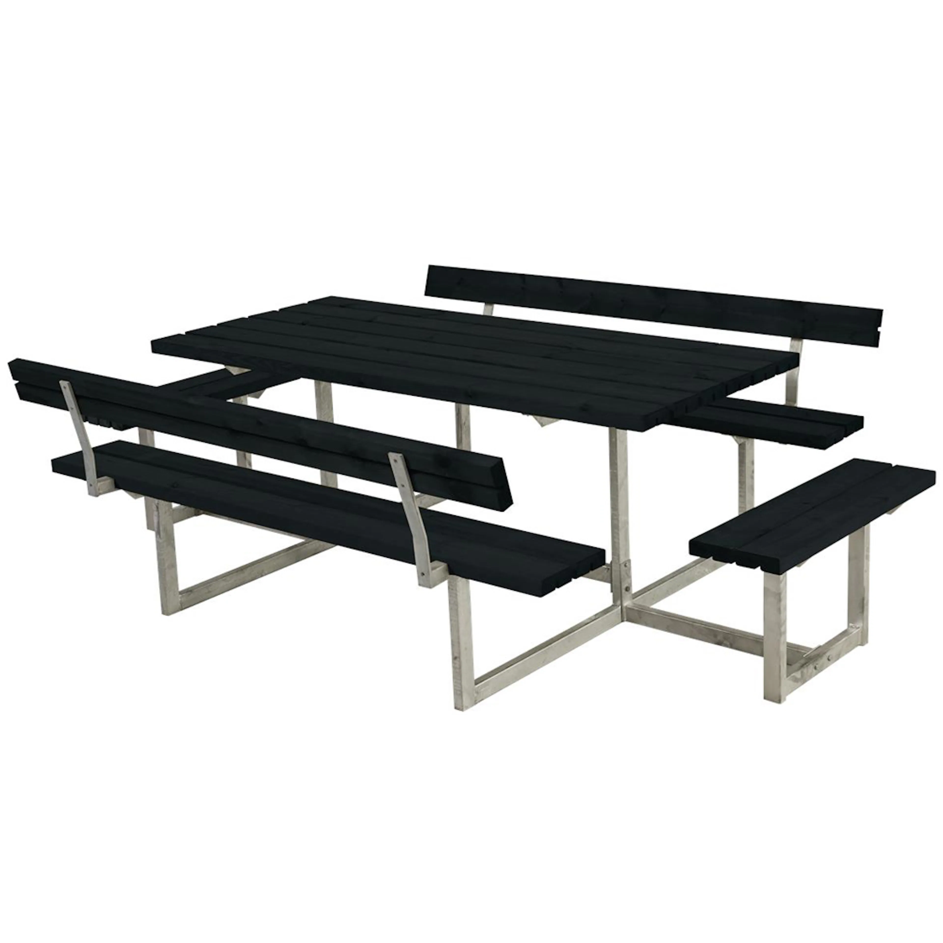 Benkbord PLUS Basic med Ekstra Sitteplasser Svart