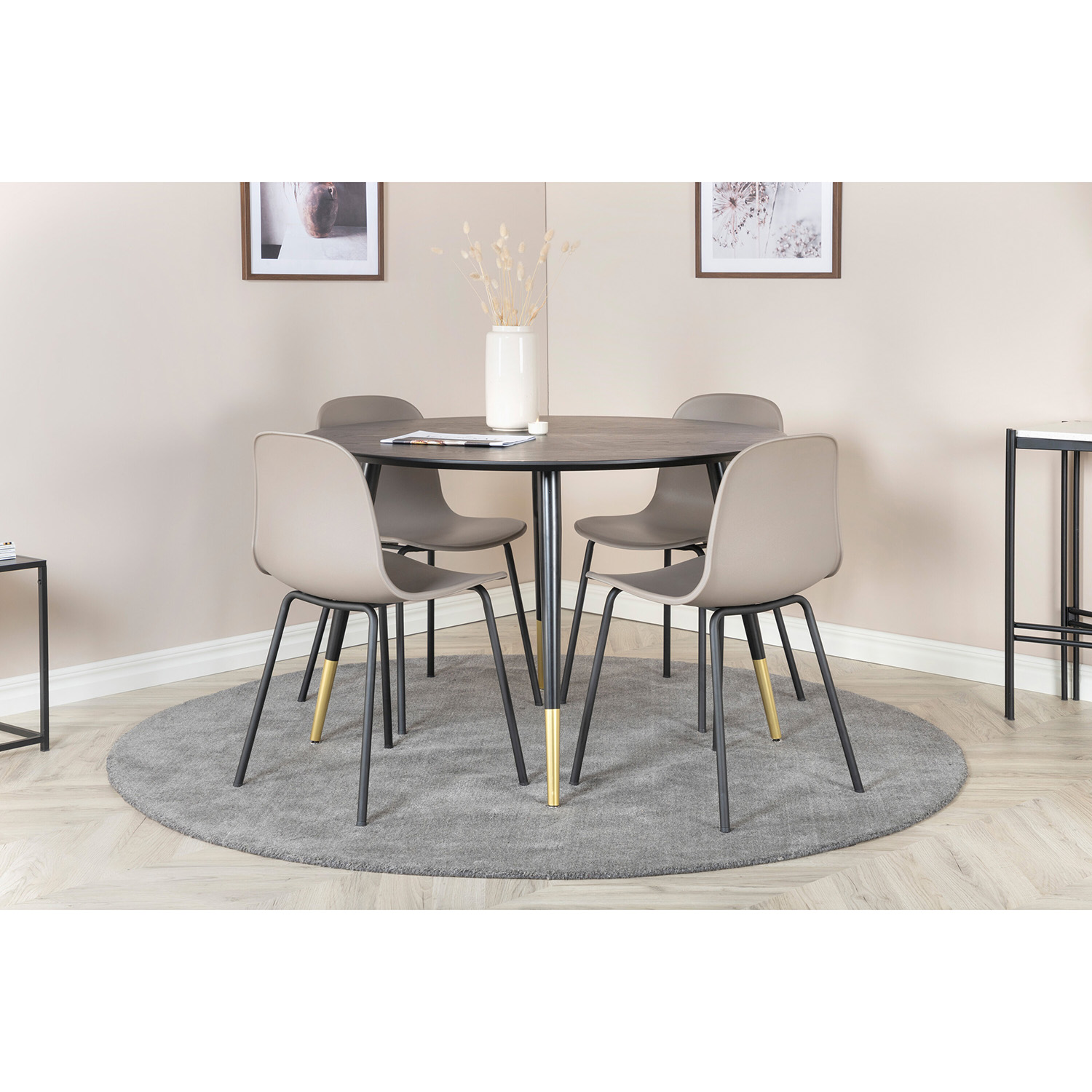 Spisegruppe Venture Home Dipp med 4 Arctic Stoler