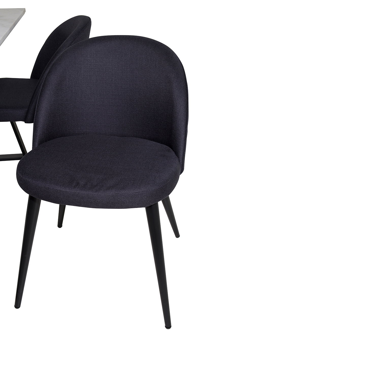 Spisegruppe Venture Home Estelle 140 med 4 Valentina Stoler Polyester