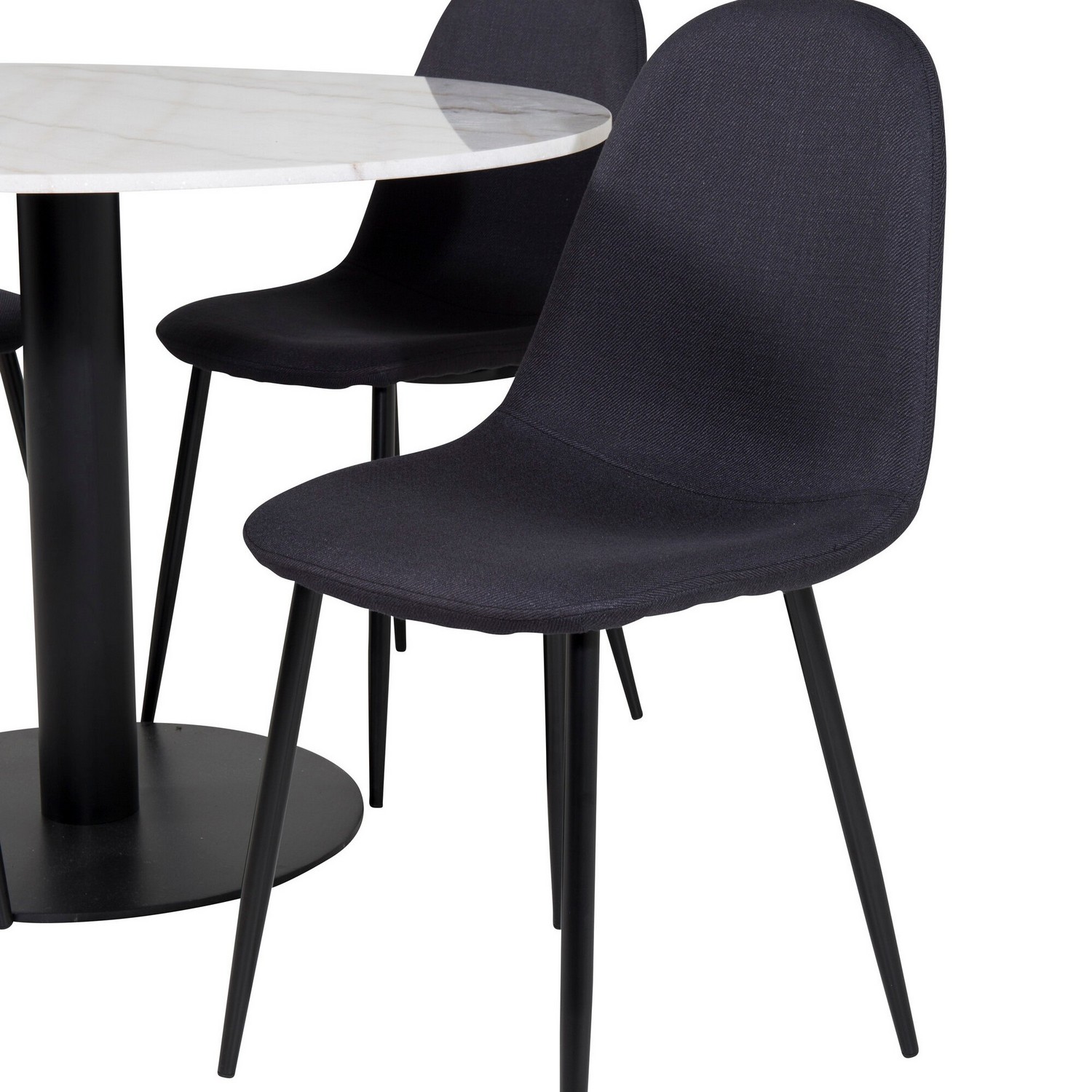 Spisegruppe Venture Home Estelle med 4 Pobbie Stoler Polyester