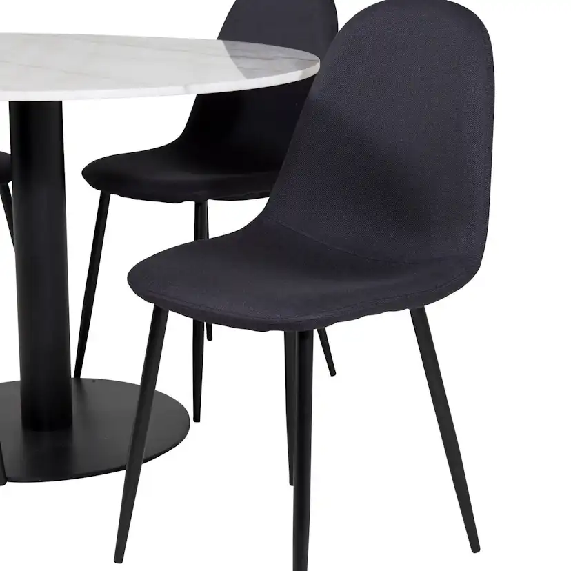 Spisegruppe Venture Home Estelle med 4 Pobbie Stoler Polyester