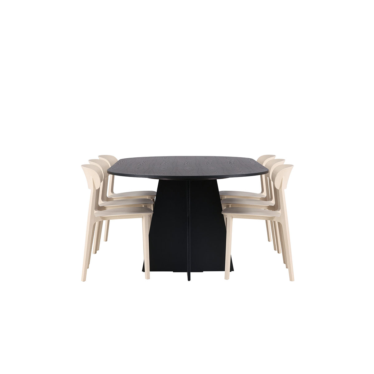 Spisegruppe Venture Home Bootcut Oval med 6 stk Åstol