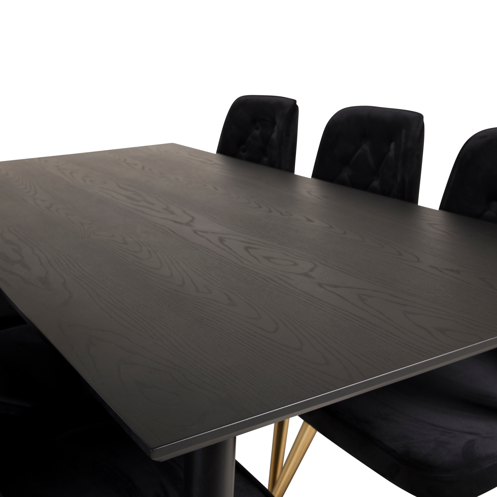 Spisegruppe Venture Home Dipp med 6 Velvet Deluxe Fløyel Stoler