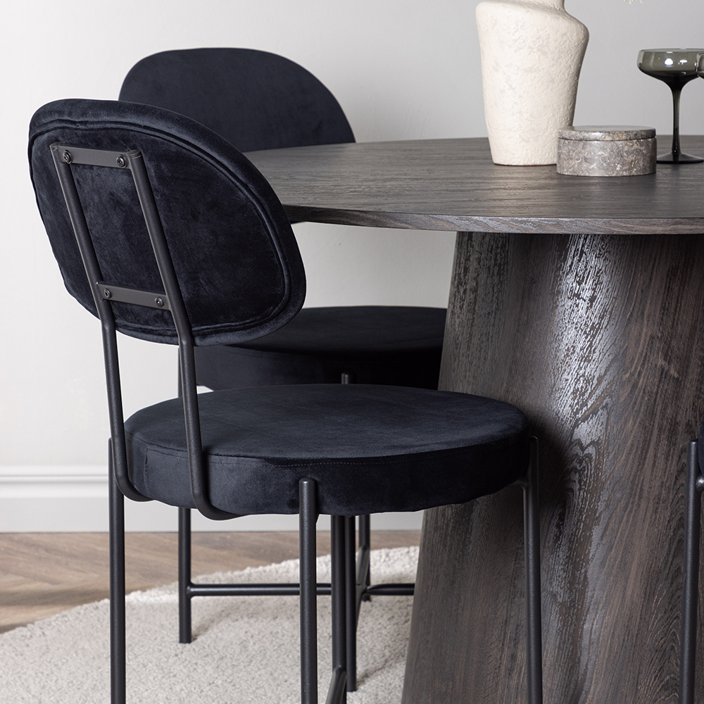 Spisegruppe Venture Home Lanzo Ø120 cm med 4 stk Stella Stoler