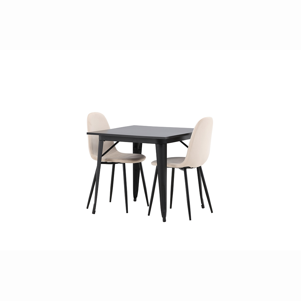 Spisegruppe Venture Home Tempe med 2 Polar Stoler Fløyel