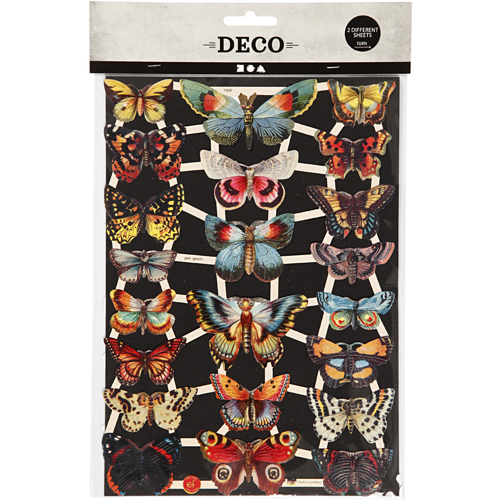 Glansbilder Creativ Company Sommerfugl 165x235 cm 2 Ark/1 Pk