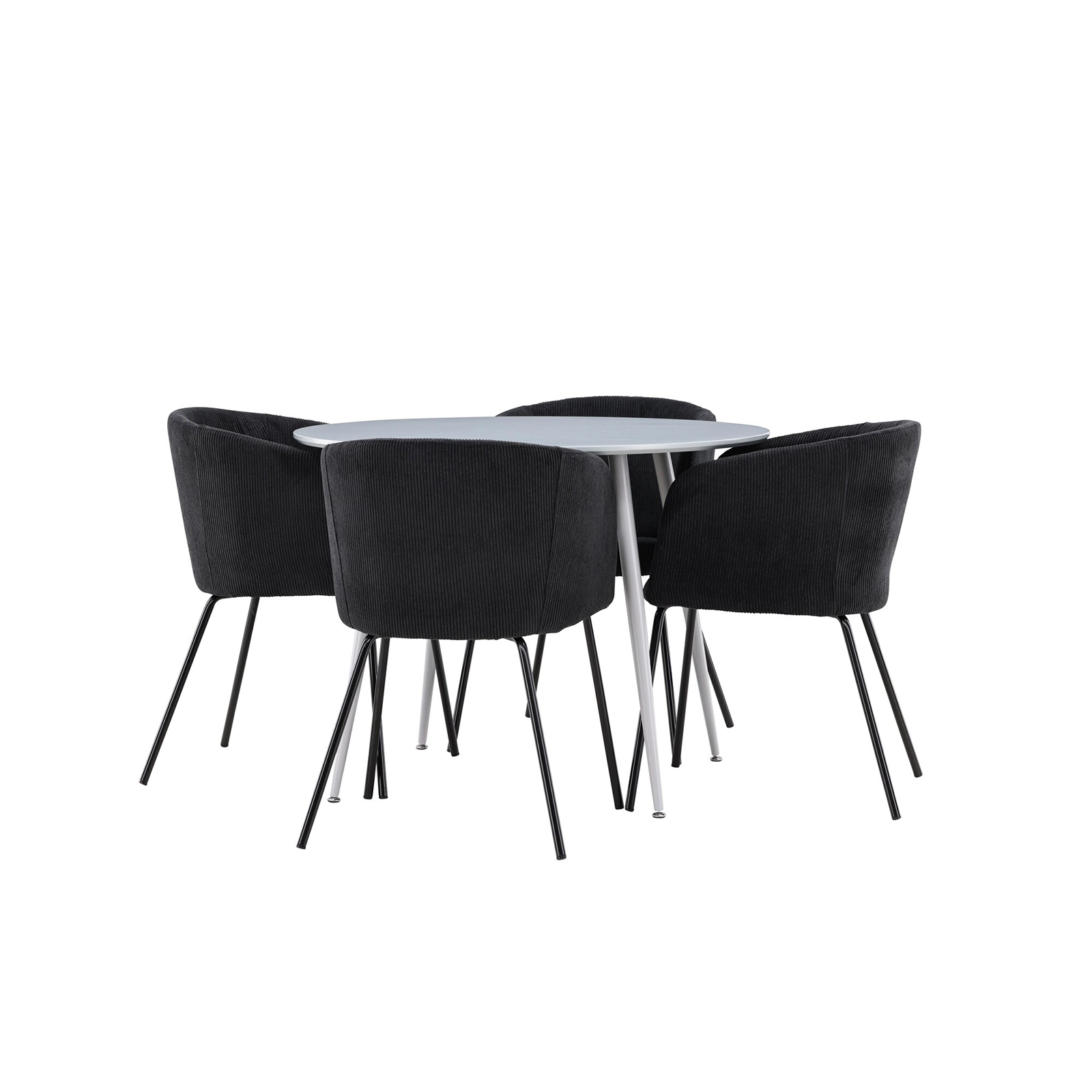 Spisegruppe Venture Home Plaza Ø100 med 4 stk Berit Stoler