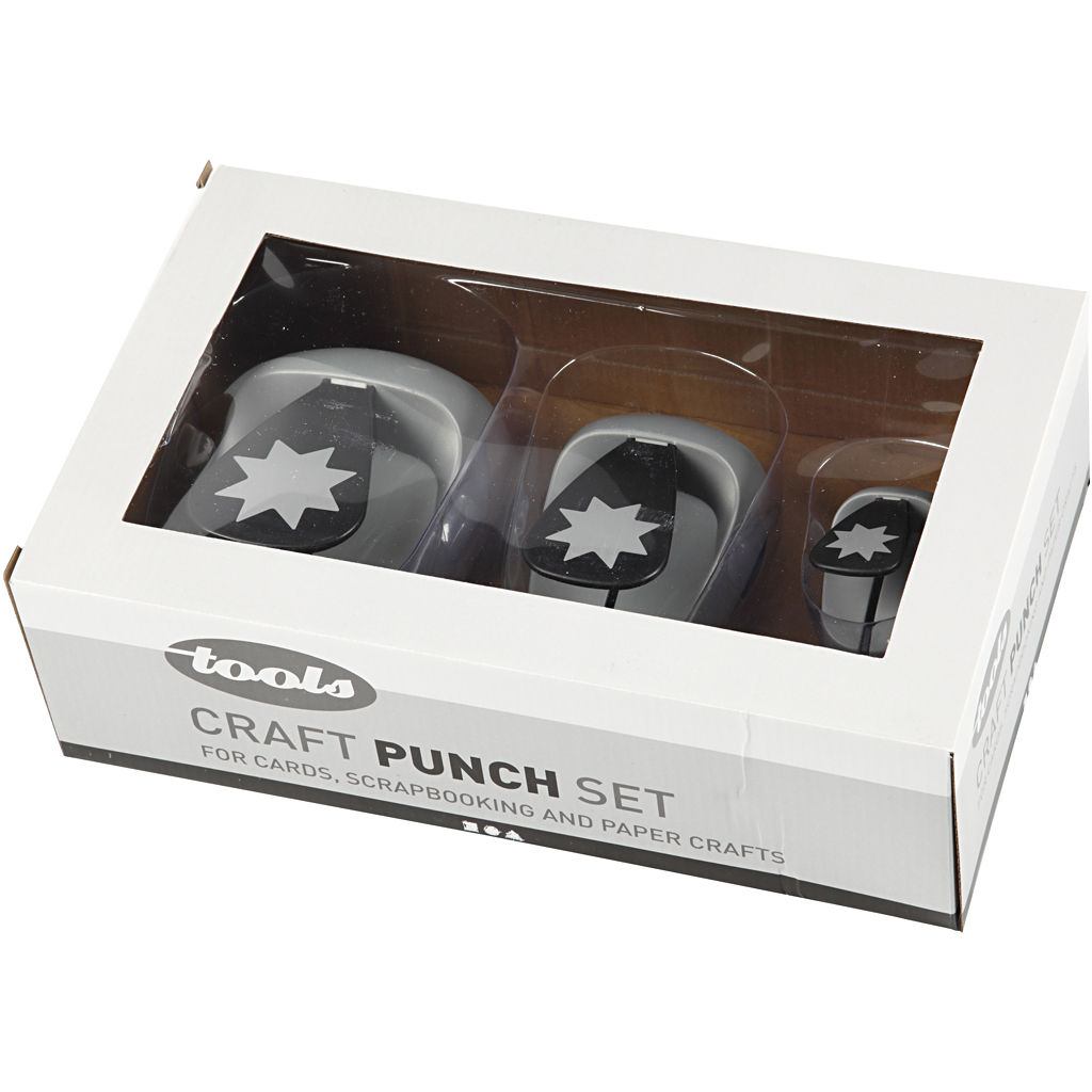 Stansejernsett Creativ Company Lag på Lag Grafisk Stjerne 3-Pk