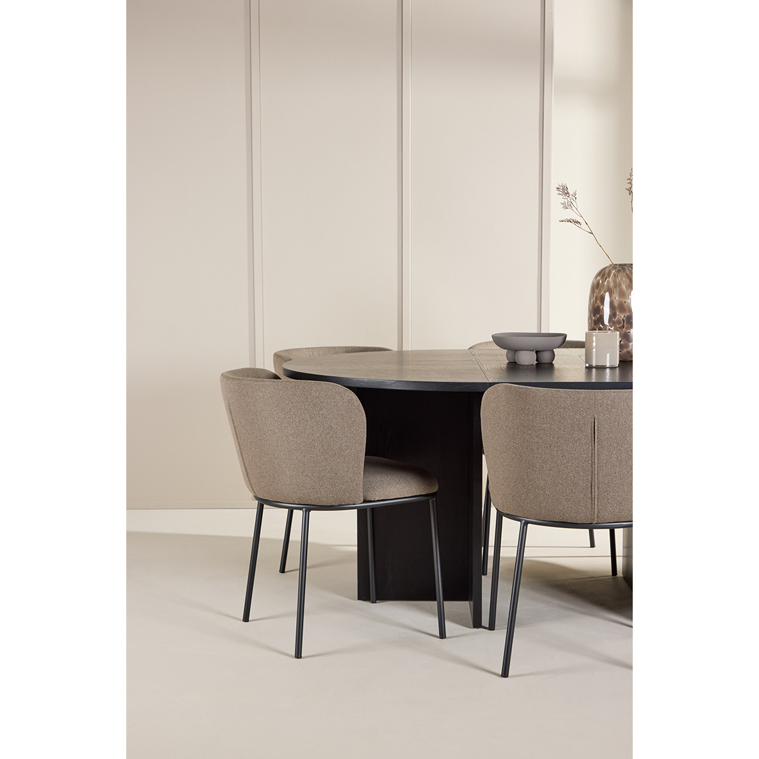 Spisegruppe Venture Home Strada Ø120 cm med 6st Edina Spisestoler