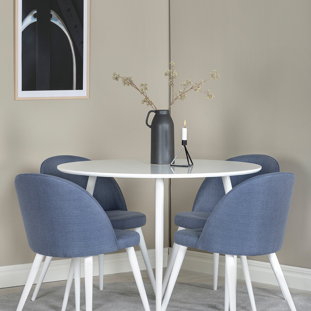 Spisegruppe Venture Home Plake med 4 Valentina Stoler Polyester Rundt