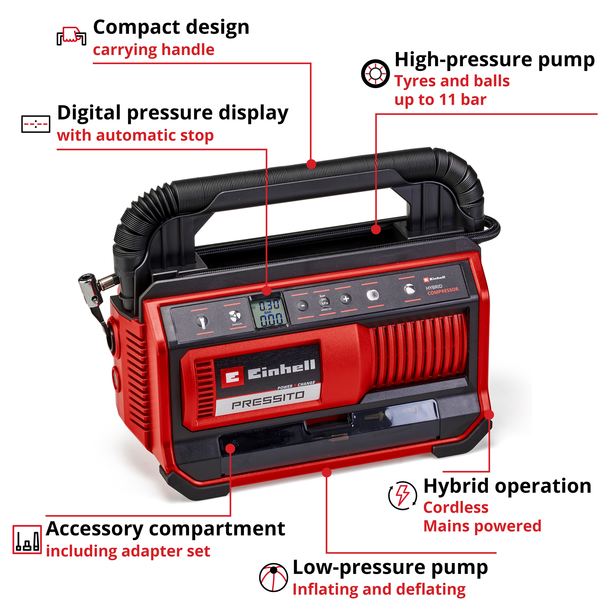 Hybridkompressor Einhell PRESSITO 18/25 Hybrid