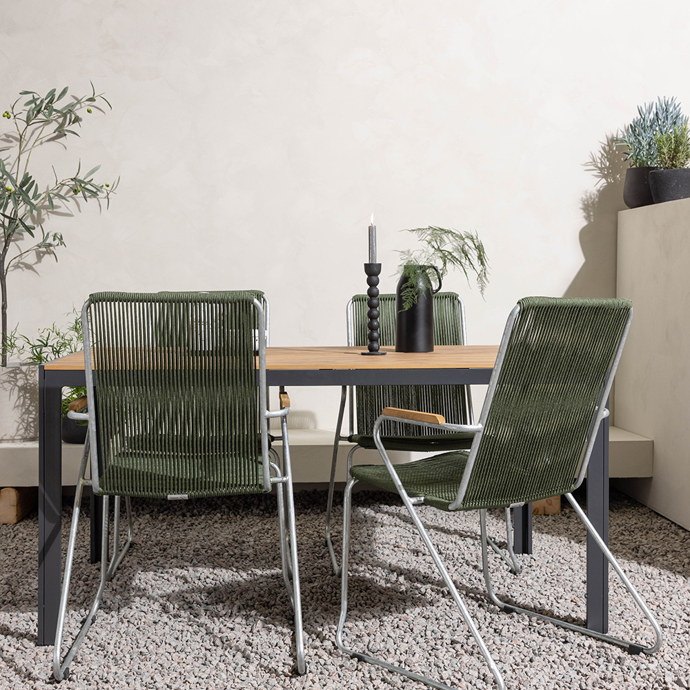 Spisegruppe Venture Home Break Bord med 4 Bois Stoler