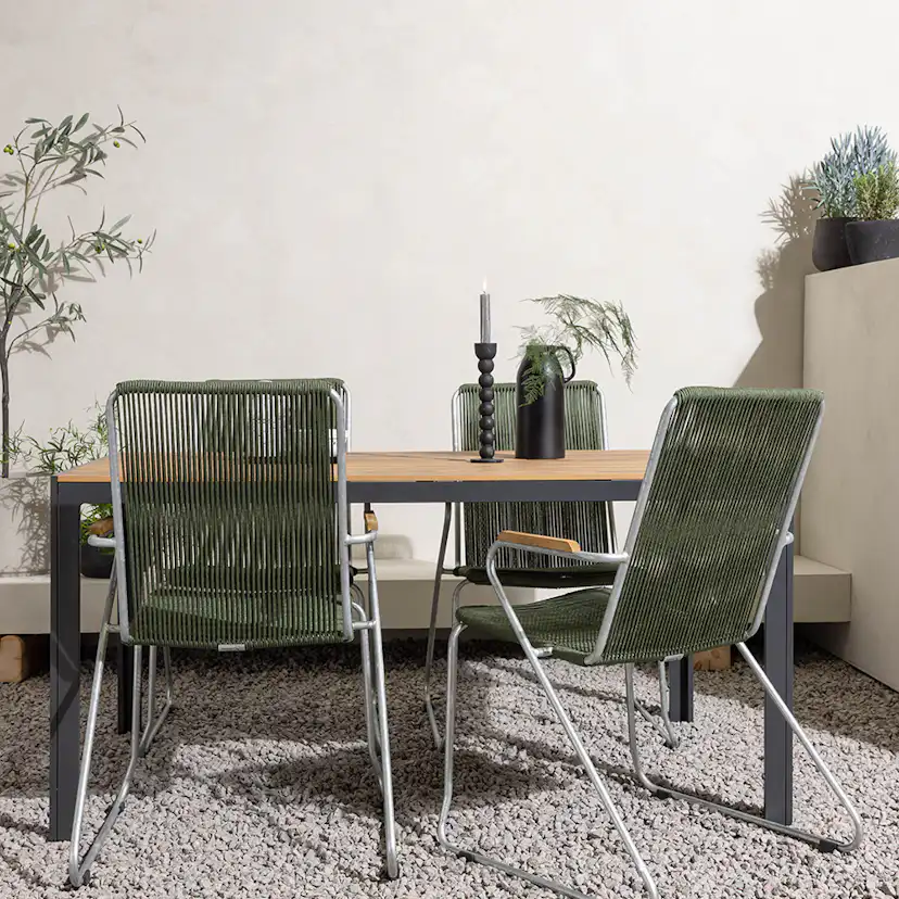 Spisegruppe Venture Home Break Bord med 4 Bois Stoler